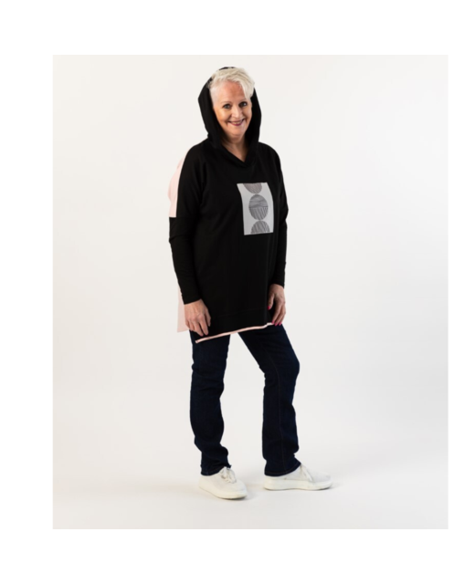 Zip Sweatshirt Pink & Black