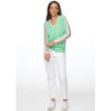 Stripe Sleeve V Neck