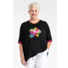 Relaxed Black Tee Peony 