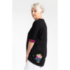 Relaxed Black Tee Peony 